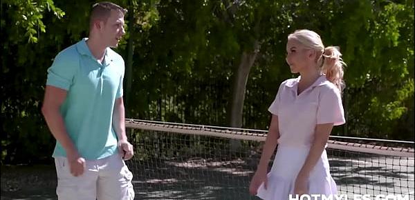  Hot Blonde MILF Aaliyah Love Orgasm Sex With Young Tennis Coach Boy